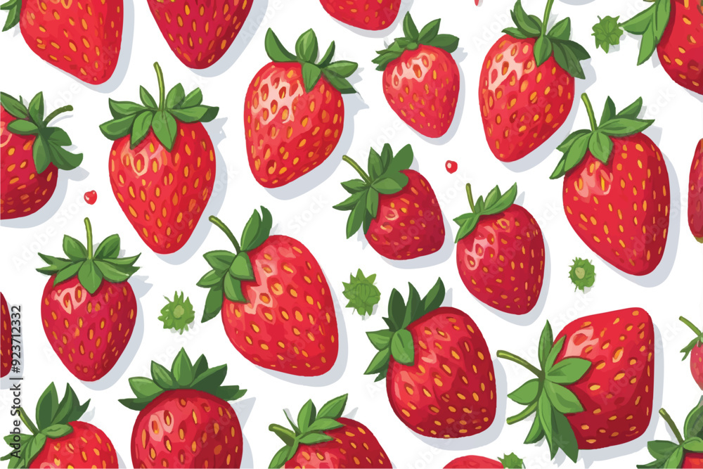 Strawberry. Strawberry seamless pattern on a white background Strawberry. Strawberry seamless pattern on a white background