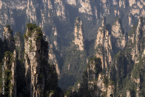 Sandstone pillars at the Zhangjiajie National Forest Park