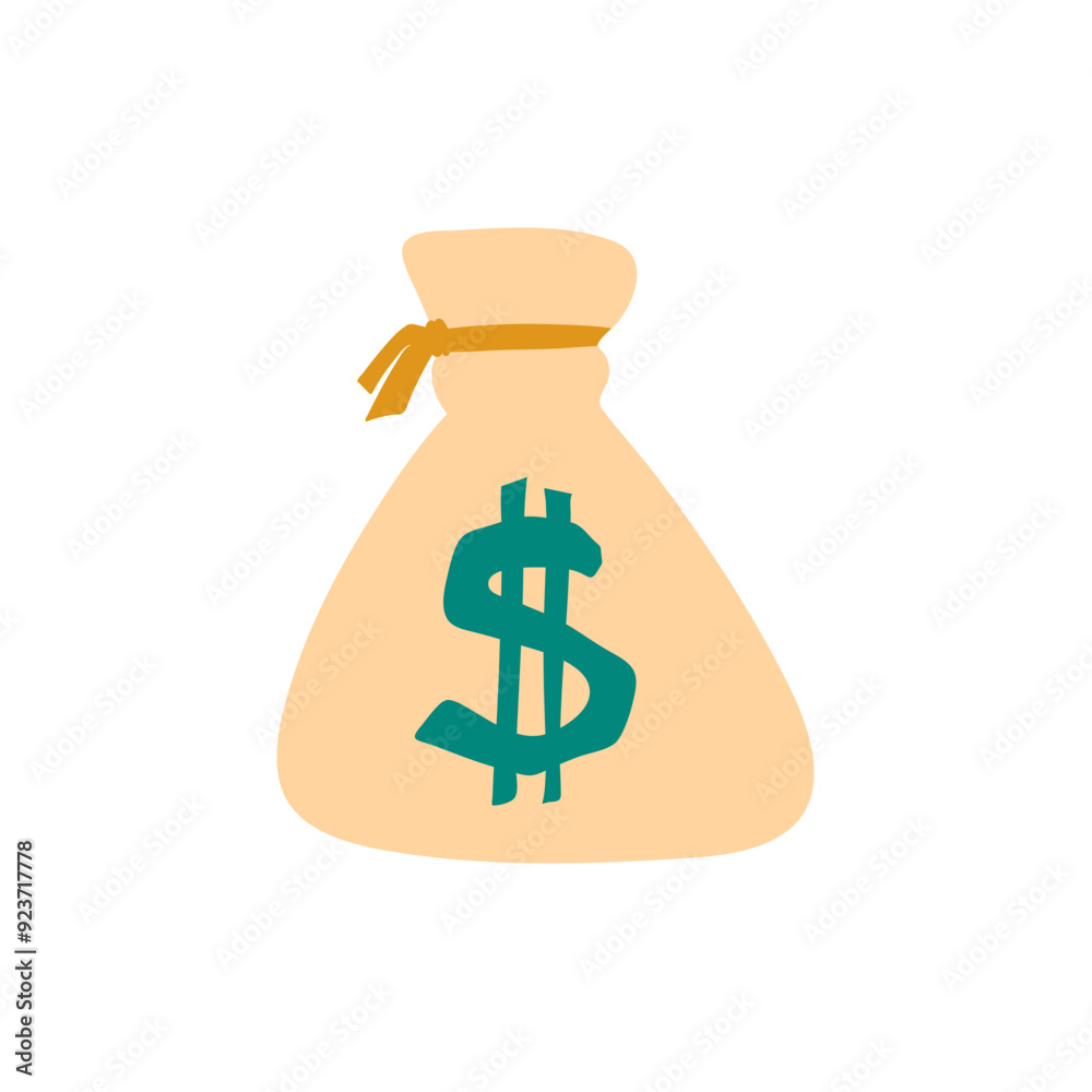 Money bag vector icon, moneybag flat simple cartoon illustration. Money bag vector icon, moneybag flat simple cartoon illustration.