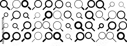 Mega Set Of Vector Search Icons Silhouette Vector Logo Design Containing Search,Find,Magnifying,Zoom,Magnifying-Glass Business Infographic Elements Logo Vector Illustration