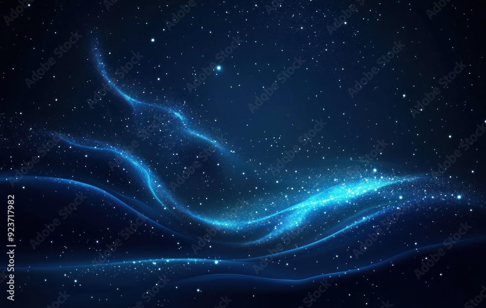 Obraz premium Abstract Blue Starry Night