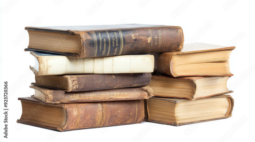 A stack of books isolated against a white PNG background. A stack of books isolated against a white PNG background.