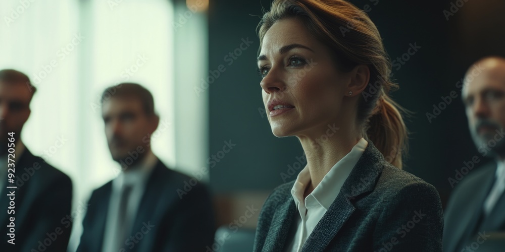 Businesswoman in Conference Room Businesswoman in Conference Room