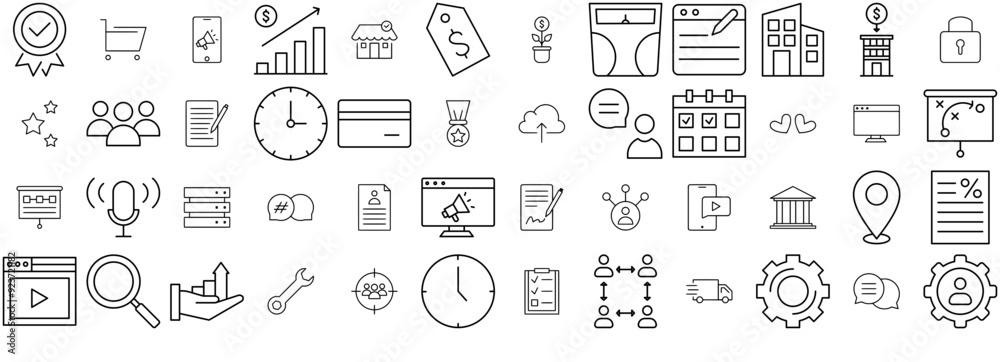 Set Of Linear Marketing Management Icons Web Header Banner Design Containing Content,Teamwork,Growth,Marketing,Document Vector Icon Set Linear Pictogram Pack Set Of Linear Marketing Management Icons Web Header Banner Design Containing Content,Teamwork,Growth,Marketing,Document Vector Icon Set Linear Pictogram Pack