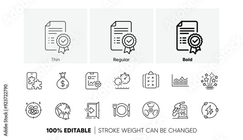 Chemical hazard, Money bag and Internet notification line icons. Pack of Rule, Phone puzzle, Tanning time icon. Fireworks stars, Entrance, Money diagram pictogram. Green electricity. Vector
