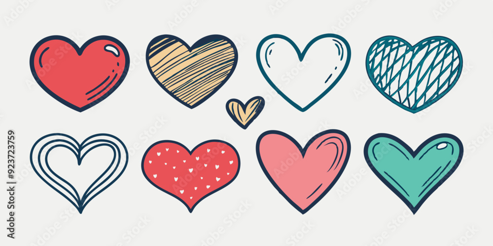 Doodle heart icon set, sketch love vector hand drawn shapes, Valentine day scribble romantic sign. Vintage grunge texture squiggle minimal collection, nubes print kit. Doodle heart holiday symbol Doodle heart icon set, sketch love vector hand drawn shapes, Valentine day scribble romantic sign. Vintage grunge texture squiggle minimal collection, nubes print kit. Doodle heart holiday symbol