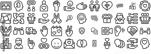 Set Of Friendship Vector Symbols Apps, Websites Ui Designs Suitable For User,Brotherhood,Friendship,Hand,Heart Infographic Simple Vector Illustration Logo