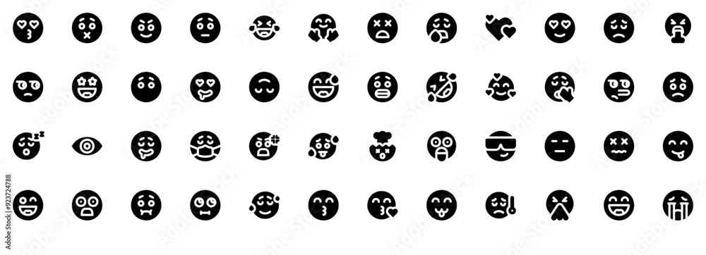 Mega Set Of Vector Emoji Glyph Icons Silhouette Vector Logo Design Containing Emoticon,Smiley,Emoji,Face,Love Business Infographic Elements Logo Vector Illustration Mega Set Of Vector Emoji Glyph Icons Silhouette Vector Logo Design Containing Emoticon,Smiley,Emoji,Face,Love Business Infographic Elements Logo Vector Illustration