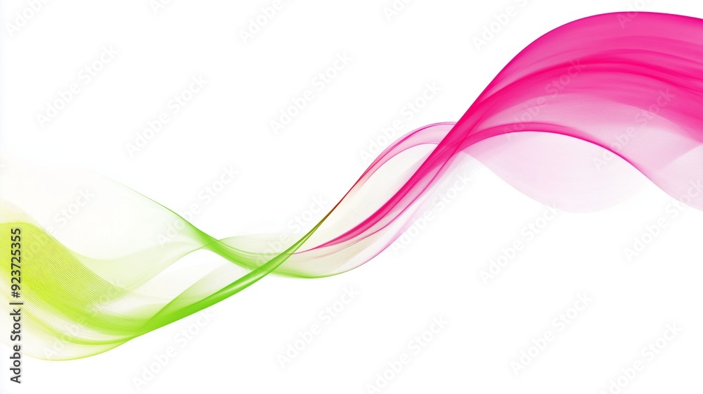 Naklejka premium Abstract colorful wave patterns flowing gracefully across a white background