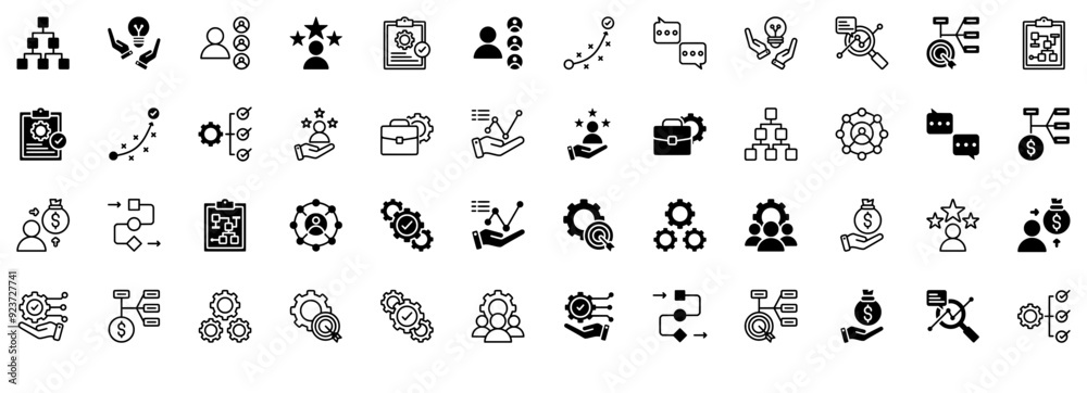 Set Of Linear Business Planning Icons Silhouette Vector Logo Design Containing Planning,Management,Business,Investment,Process Vector Icons Illustration Collection Set Of Linear Business Planning Icons Silhouette Vector Logo Design Containing Planning,Management,Business,Investment,Process Vector Icons Illustration Collection