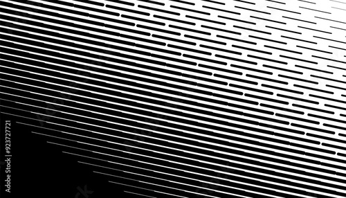 Black and white transition pattern. Motion line effect texture. Gradient effect for disappear background. Vector Format Illustration 
