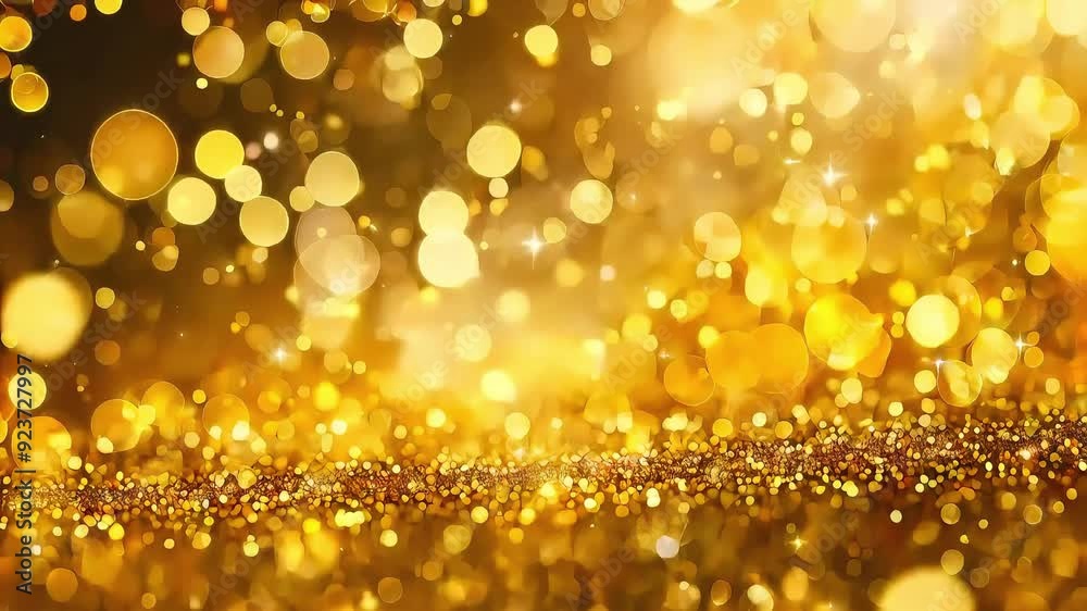 Sparkling Golden Bokeh Background with Glitter. Sparkling Golden Bokeh Background with Glitter.