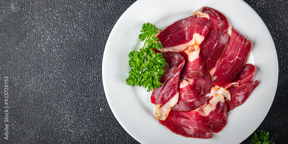 duck breast meat magret smoked poultry meal food snack on the table copy space food background rustic top view duck breast meat magret smoked poultry meal food snack on the table copy space food background rustic top view