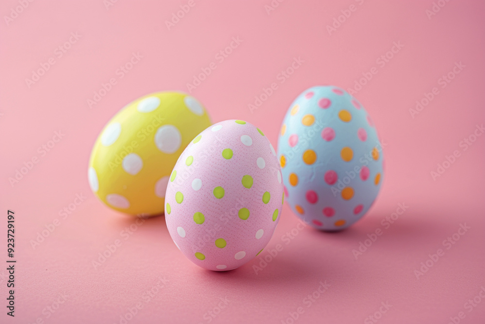 Easter Eggs on Pink Background Easter Eggs on Pink Background