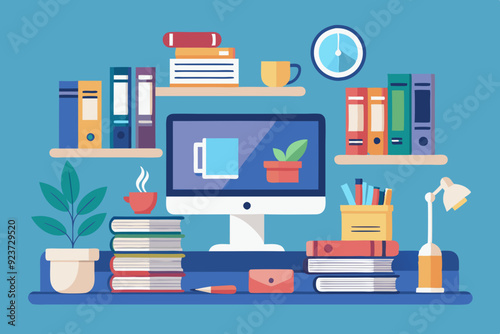 Colorful Workspace Illustration