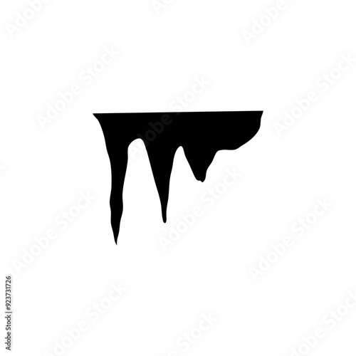 stalactites, growths and mineral formations. vector