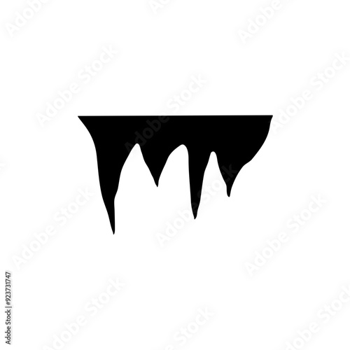 stalactites, growths and mineral formations. vector
