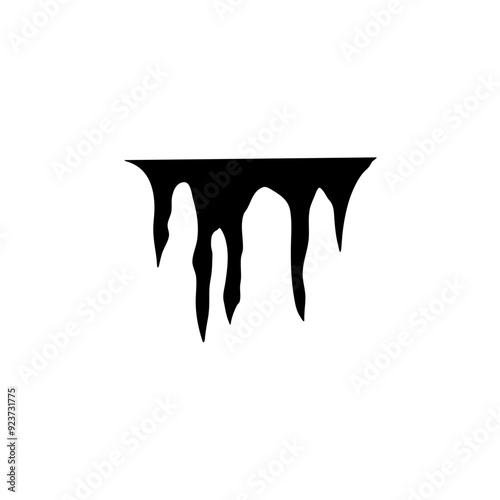 stalactites, growths and mineral formations. vector