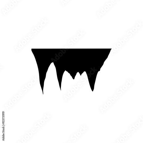 stalactites, growths and mineral formations. vector