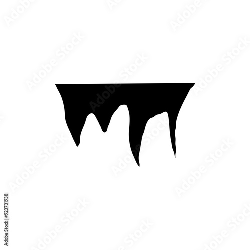 stalactites, growths and mineral formations. vector