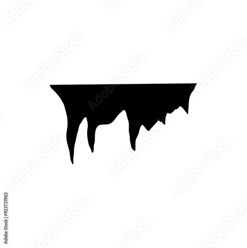 stalactites, growths and mineral formations. vector