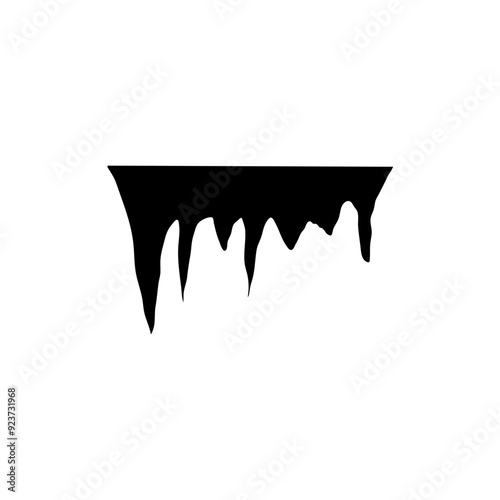 stalactites, growths and mineral formations. vector