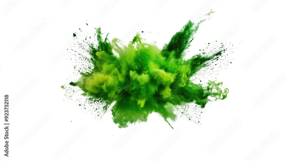 Green explosion transparent background