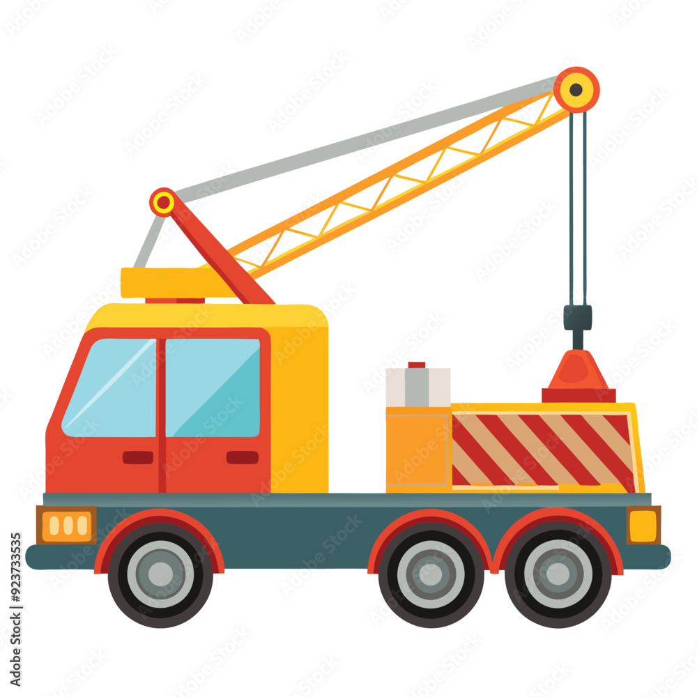 Naklejka premium mobile crane isolated on white background