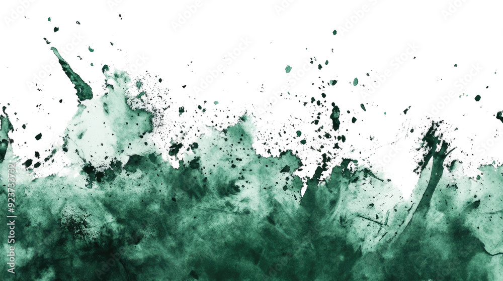 Naklejka premium Green paint transparent background