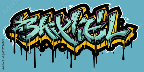 Graffiti font vector urban spray alphabet, street wall hand drawn letters, hip-hop modern style. Grunge drip print, fashion texture lettering splash, creative poster handwriting. Black graffiti font 