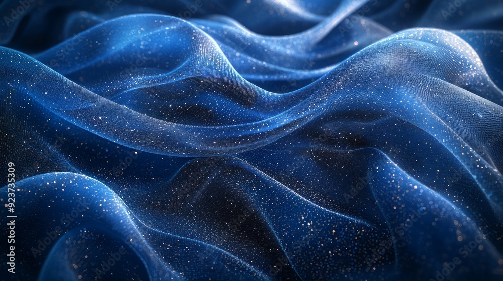 Sparkling Blue Fabric Abstract Background Sparkling Blue Fabric Abstract Background