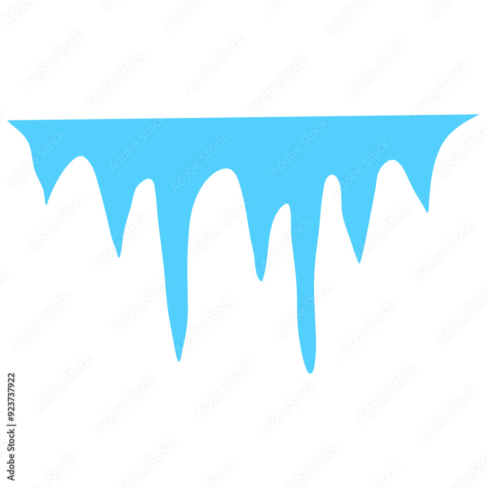 Cartoon frozen ice crystals and icicles, blocks and icebergs, magic stones game asset. Vector blue iced floes, salt mineral or cave stalagmites.