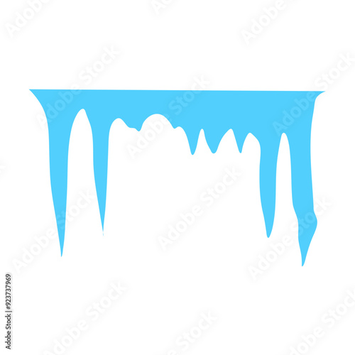 Cartoon frozen ice crystals and icicles, blocks and icebergs, magic stones game asset. Vector blue iced floes, salt mineral or cave stalagmites.