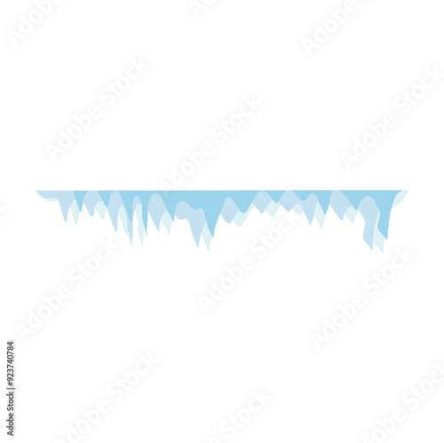 Ice block, icicle or stalactite vector illustration