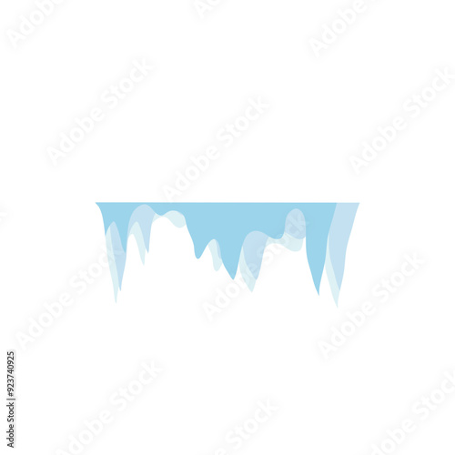 Ice block, icicle or stalactite vector illustration