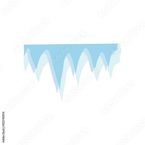 Ice block, icicle or stalactite vector illustration