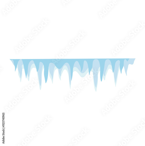 Ice block, icicle or stalactite vector illustration