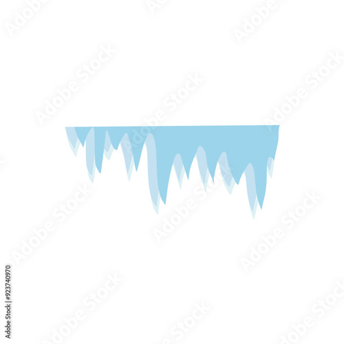 Ice block, icicle or stalactite vector illustration