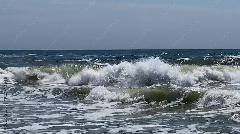 Very rough Atlantic Ocean Waves formed from Hurricane Debby rolling on to the Shore of Fire Island New York. Very rough Atlantic Ocean Waves formed from Hurricane Debby rolling on to the Shore of Fire Island New York.