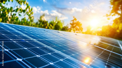solar panels on the roof, renewable energy background, perfect as wallpaper.