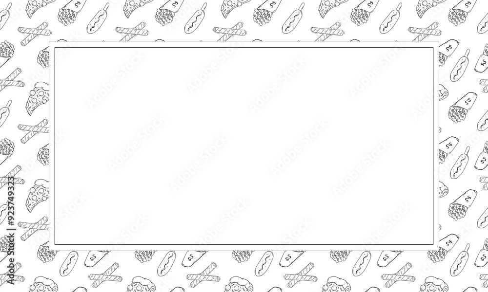 food and beverage frame in doodle style frame background food and beverage frame in doodle style frame background