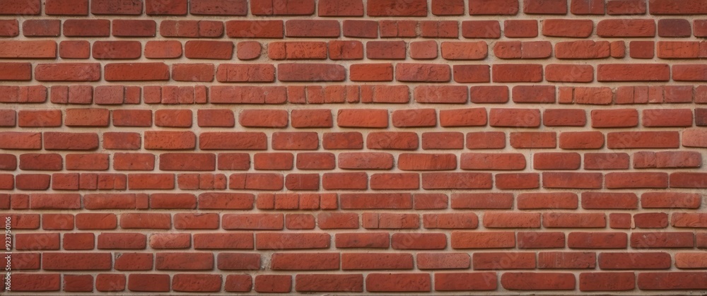 Obraz premium Red Brick Wall with White Mortar