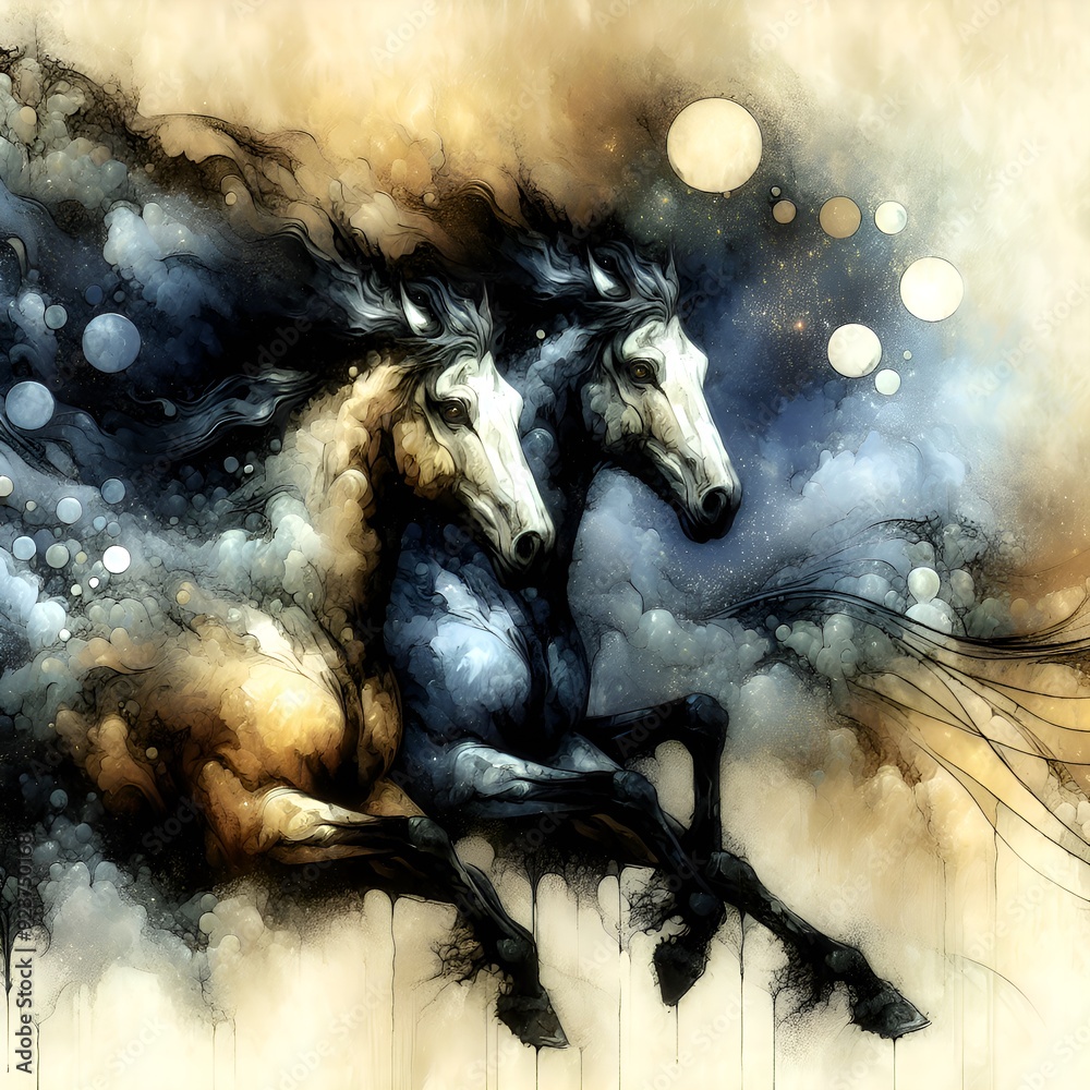 Obraz premium background with a horse