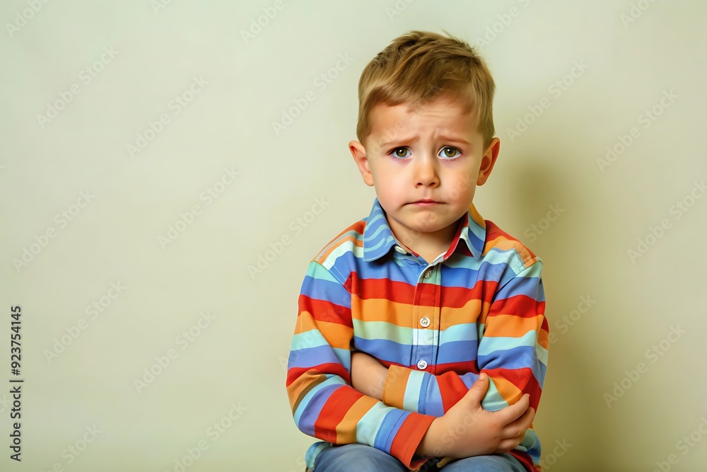 Portrait of a sad and depressed young boy Portrait of a sad and depressed young boy