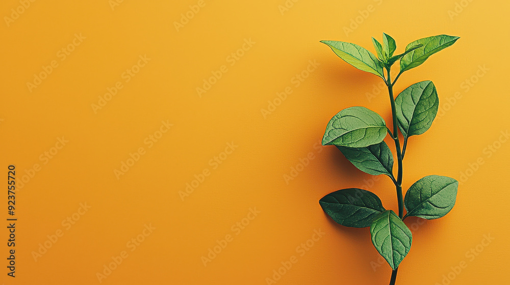 A sprouting green plant on a vibrant orange background symbolizing growth, nature, and vitality. Perfect for themes of life, vitality, and rejuvenation. A sprouting green plant on a vibrant orange background symbolizing growth, nature, and vitality. Perfect for themes of life, vitality, and rejuvenation.