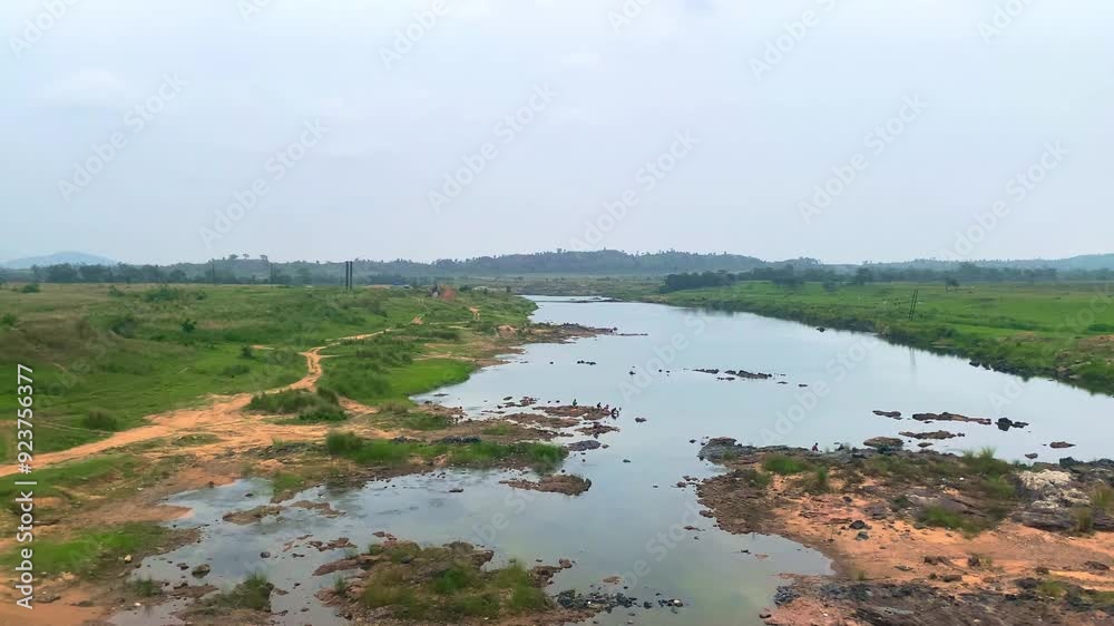 View of Suvarnarekha river in Jamshedour, India