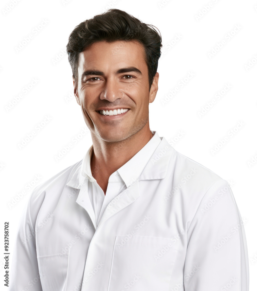 PNG Smiling male healthcare professional portrait PNG Smiling male healthcare professional portrait