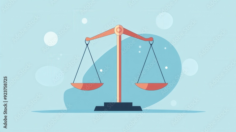 Balanced Scales Illustration Balanced Scales Illustration