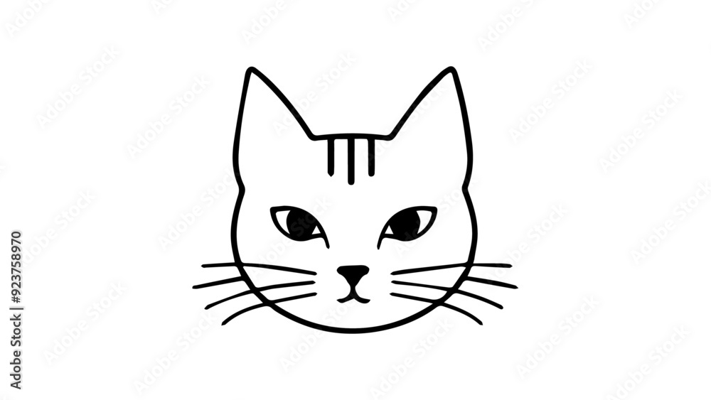 simple outline illustration of a cat vector simple outline illustration of a cat vector