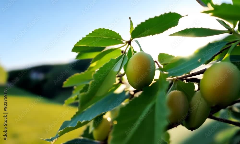 A Glimpse of Green: Unripe Almonds in Puglia